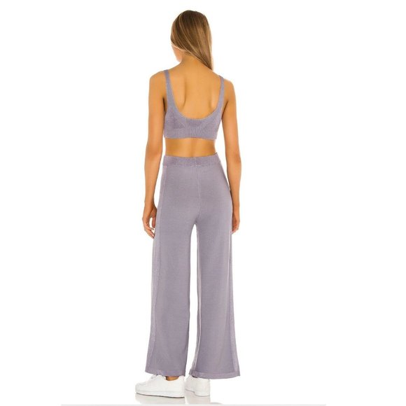 Free People Show Off Pewter Blue Pants Active Wear Sport XS NWT $128 - Picture 3 of 5